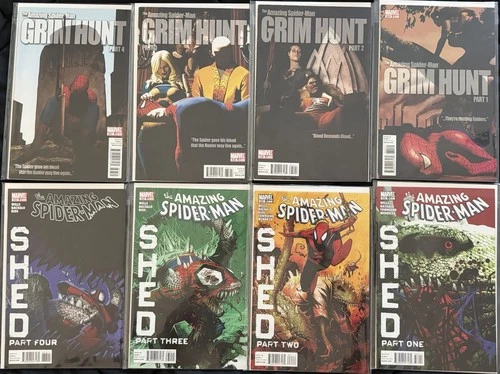The Amazing Spider-Man SHED / GRIM HUNT Lot #630-637 (8)