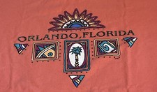 Vintage Orlando Florida PSI Puff Paint Tee 1980s Single Stitch Made in USA XL