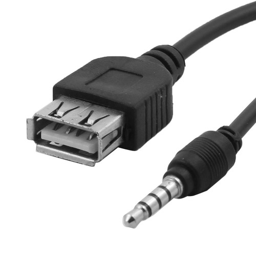 Laptop Computer USB 2.0 Female to 3.5mm Male Extension Cable Black 2pcs - Zdjęcie 2 z 2