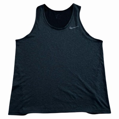 Nike Men's Dri-FIT Versatile Tank Heather Charcoal Gray Size Large