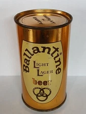 BALLANTINE LIGHT LAGER DISPLAY EMPTY VANITY LID REAL BEAUTY FLAT TOP