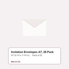 25 A7 Invitation Envelopes White 5.25x7.25 Self Seal Wedding Cards