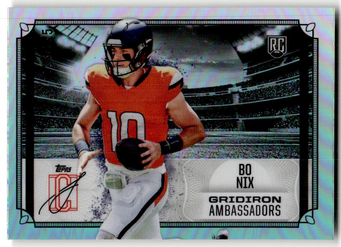 2024 Topps Signature Class Bo Nix Gridiron Ambassadors Teal #/225 #GA-4