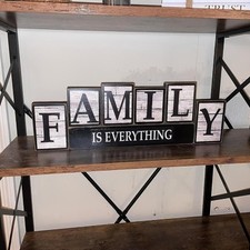 Panneau familial en bois rustique pour table, cheminée, maison de ferme