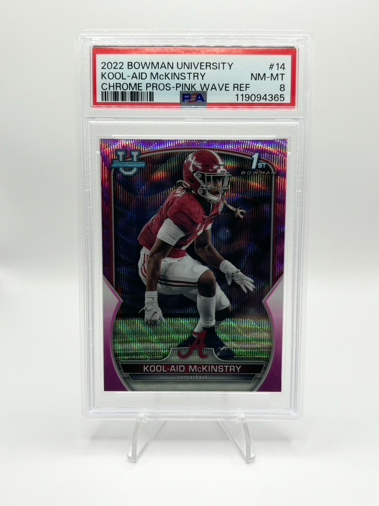 2022 Bowman University Chrome - Kool-Aid McKinstry #14 Pink Wave Refractor /125