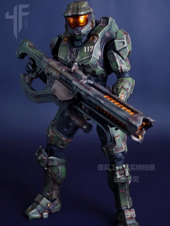 Recolor Halo Master Chief Action Figure 1/12 Fully PVC Painted Completed Figure - Image 2 of 4
