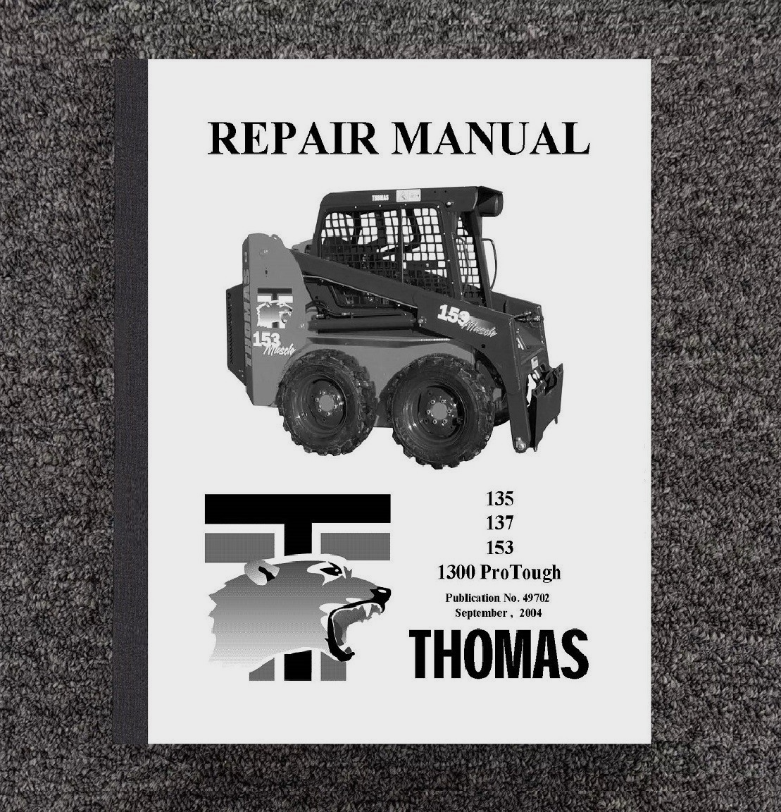 SKID STEER LOADER REPAIR SERVICE + Operator Manual Fits Thomas