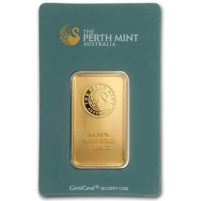 #ad 1 oz. Gold Bar Perth Mint 99.99 Fine in Assay $5499.00