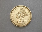 1856 $1 INDIAN PRINCESS HEAD GOLD COIN