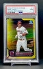 2022 Bowman Chrome MIKE TROUT Yellow Refractor /75 PSA 9