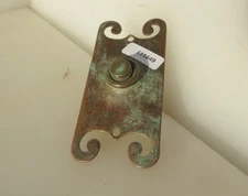 Antique Brass Doorbell Door Bell Button Old Victorian Spirals Vintage