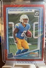 2025 Panini Donruss - Rated Rookie Omarion Hampton #303 Optic Preview Red...