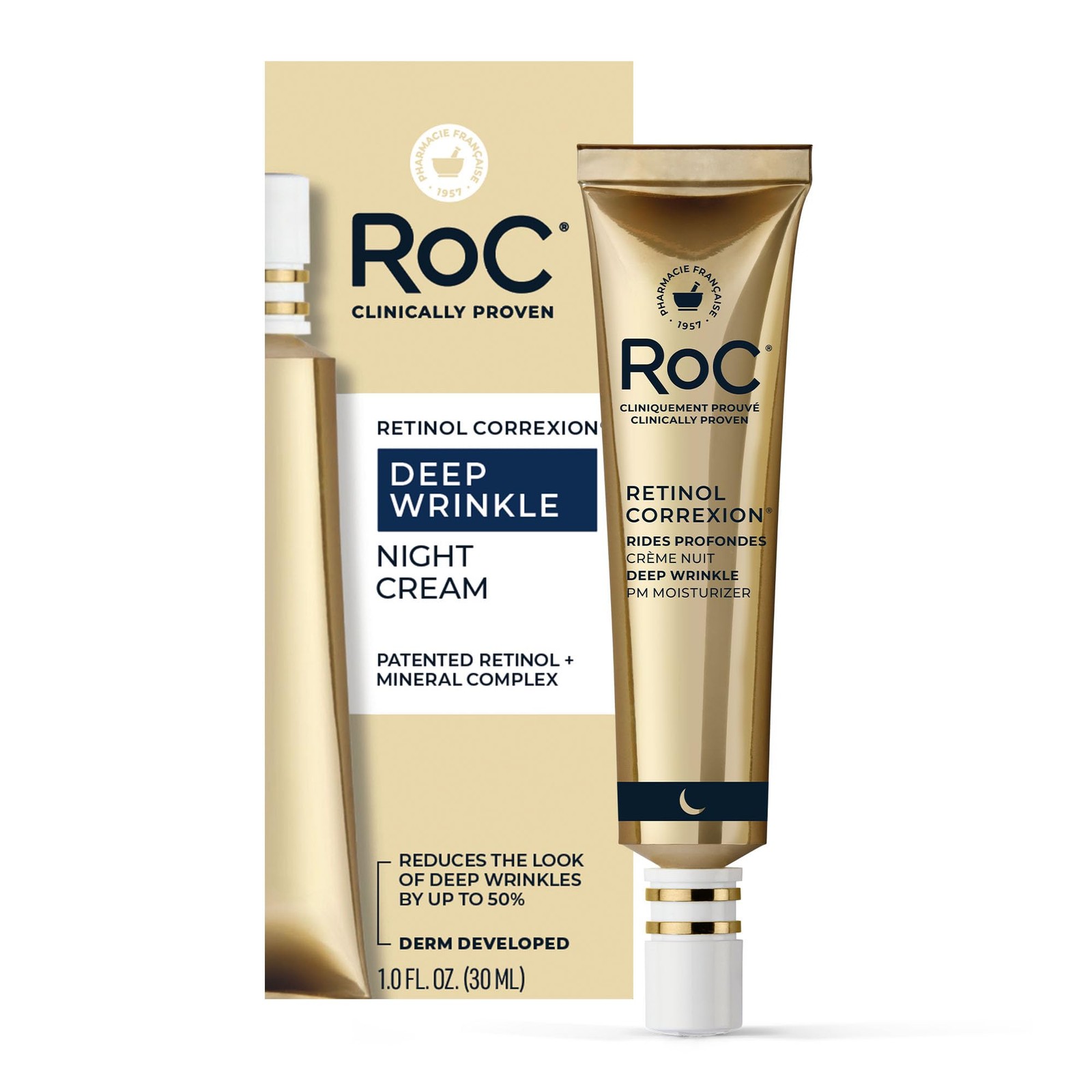 Roc Retinol Correxion Deep Wrinkle Night Cream With Anti-Wrinkle Effect 30 Ml - Image 2