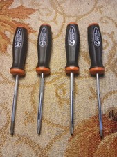Snap-on Sgdx40 4pc Red Soft Grip Mini Tip Combination Screwdriver Set