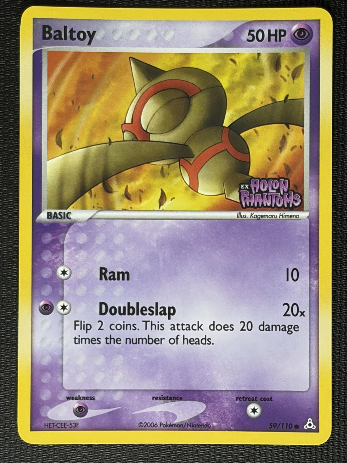 Baltoy 59/110 EX Holon Phantoms Stamped Reverse Holo Pokémon Card NM
