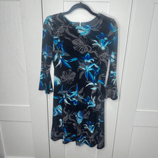 Tommy Hilfiger Black Blue Dress with Flare Sleeves Size 4 (w1)
