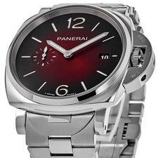 New Panerai Luminor Due 42mm Automatic Burgundy Dial Men's Watch PAM01539 2