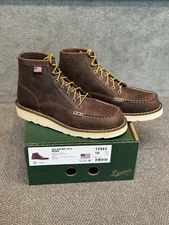 Danner - 6” Bull Run Moc Toe Work Boots for Men, Brown, Size 10D