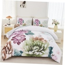 Floral Comforter Sets Size Flowers Bedding Set Soft Microfiber Full Green