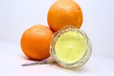 Vintage Citrus Candle / Vintage / Upcycled Glass / Orange Scented / Handmade