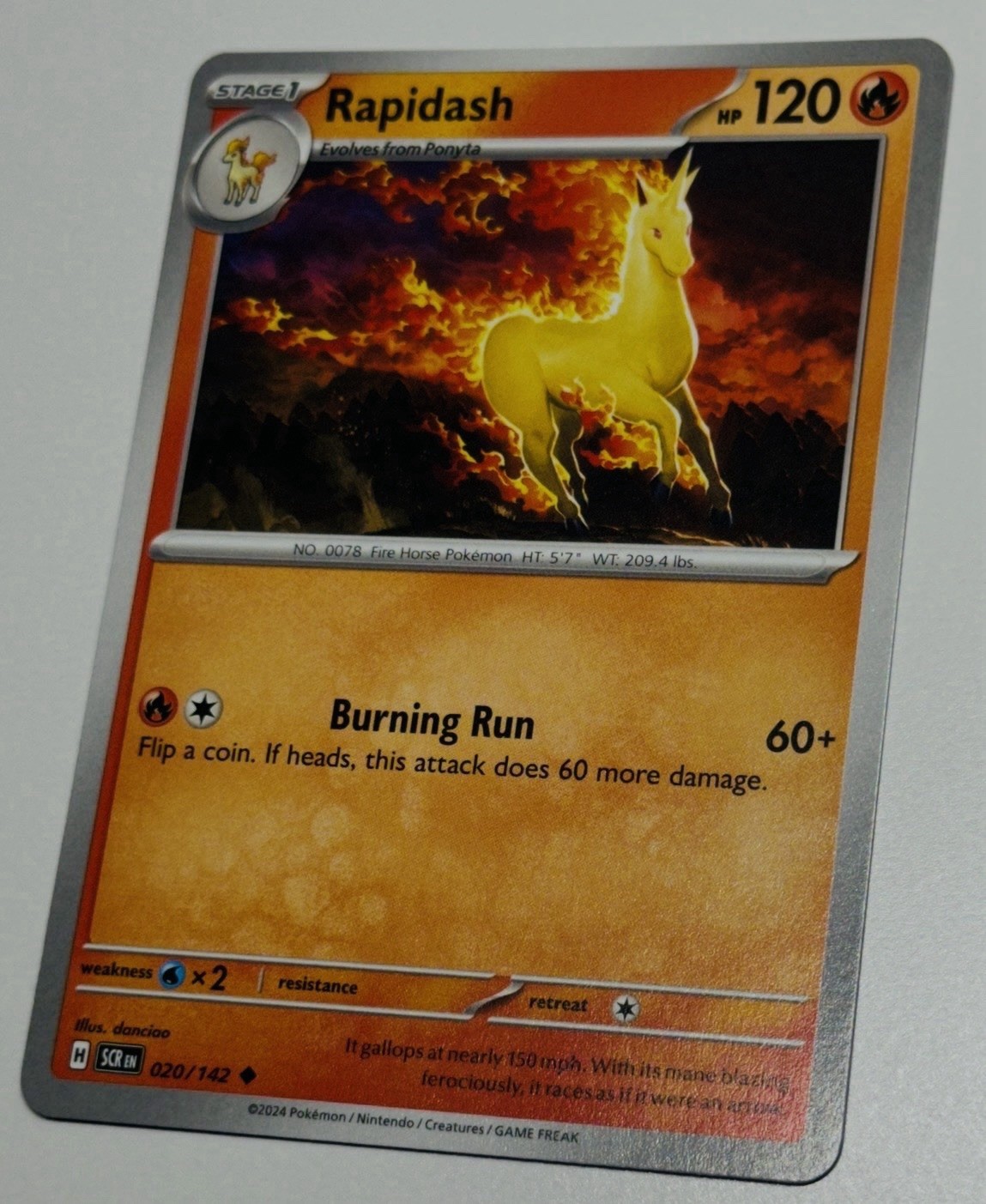 Pokemon - 020/142 - Rapidash - Stellar Crown - NM Common Fast Shipping