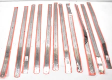 Lot of 11 Stainless Steel Double Side Measuring Straight Edge Rulers 60cm Silver