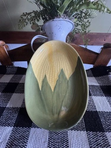 Vintage Shawnee Pottery Corn Plate Dish #68 Corn Cob Serving Platter