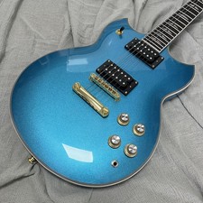 Metallic Blue SG Electric Guitar Gold Parts Mahogany Body 6strings