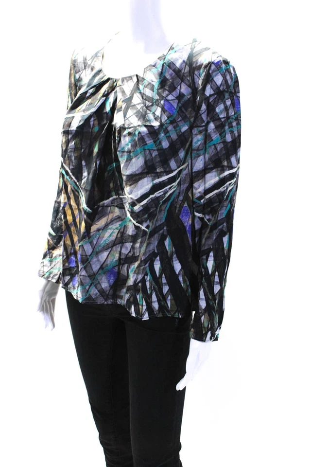 Boss Hugo Boss 女式长袖圆领印花上衣灰色多码中号 — 第 2/4 张图片