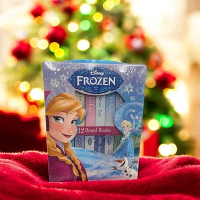 Disney Frozen 12 Board Book Set Anna Elsa Olaf Kristoff Sven Kids Childrens NEW