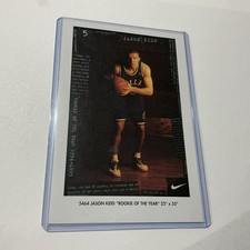Vintage “Rookie Of The Year” Jason Kidd Nike Basketball Promo Poster Card 4 X 6. rookie card picture