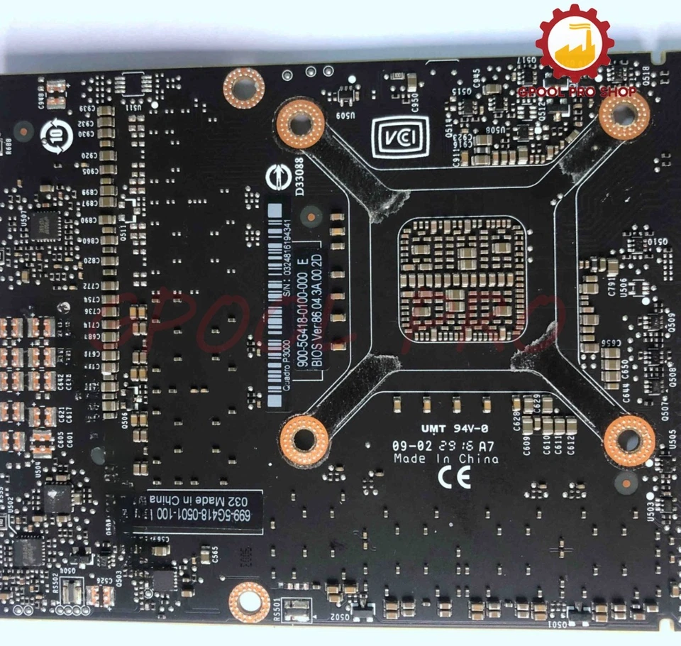 DELL New HP NVIDIA Quadro P3000 P4000 P5000 16GB GDDR5 MXM Video Graphics Card - Image 3 of 4