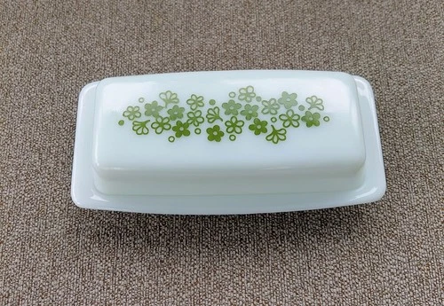 VTG Pyrex Corelle Crazy Daisy/Spring Blossom Stick Butter Dish
