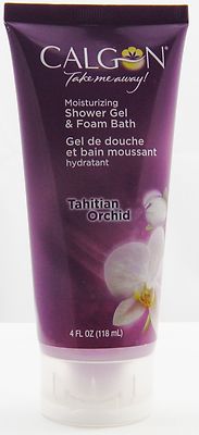 2 tubes Calgon Tahitian Orchid Moisturizing Shower Gel & Foam Bath 4 oz