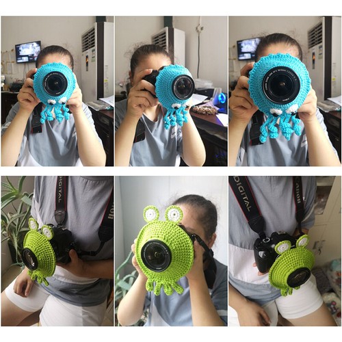 Knitted Camera Shutter Hugger Lens Cover Case Newborn Baby Photography Props New - Picture 4 of 17