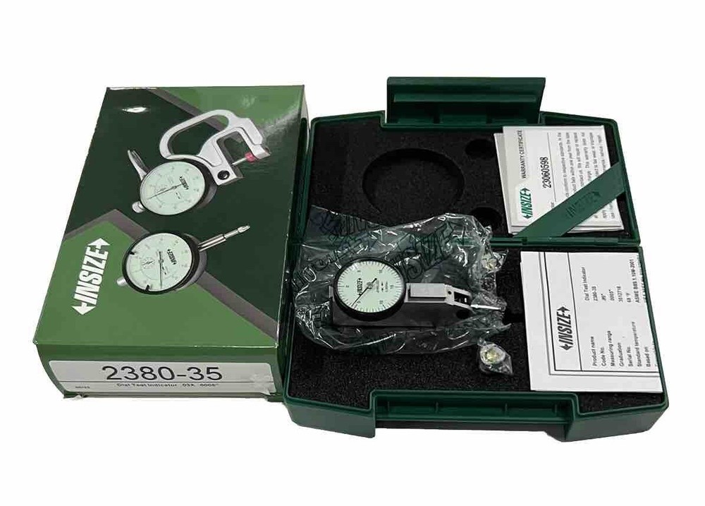 Insize 2380-35 Dial Test Indicator .0005 Graduation .030 Range  