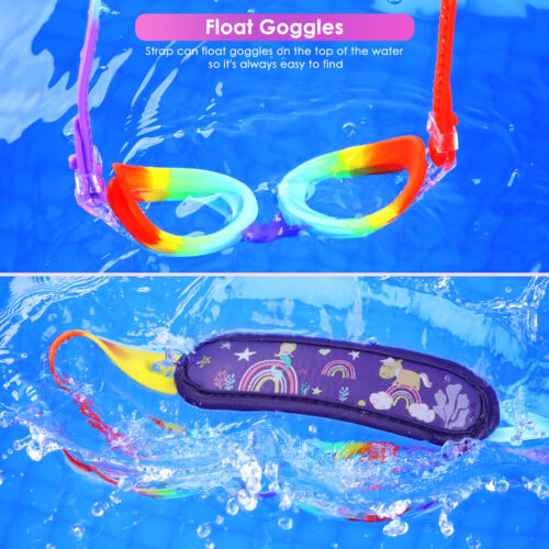 New Kids Swim Goggles with Pain-Free Strap Adjustable Anti-UV SwimmingGoggles - Picture 2 of 21