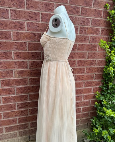 1970s White Pleated Lillie Rubin Collection Maxi Gown - XS / S - Picture 7 of 8