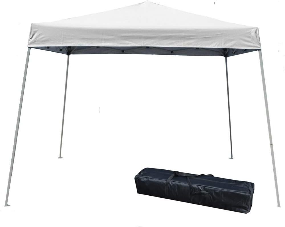 040000001 Slant Leg Canopy, 10' X 10', White-no Sidewall