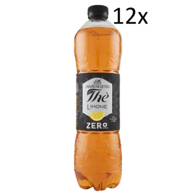 12x San benedetto Zero Eistee The' Zitrone PET 1,5L ohne Zucker tea erfrischend