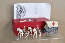 TROPHY MINIATURES PROTOTYPE BOER WAR ROYAL MEDICAL CORP AMBULANCE WAGON SET ol