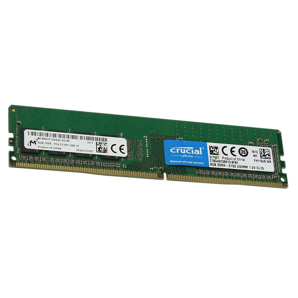 Crucial 8GB RAM DDR4 2133MHz PC4-17000 1.2V CL15 1RX8 288Pin DIMM Desktop  Memory