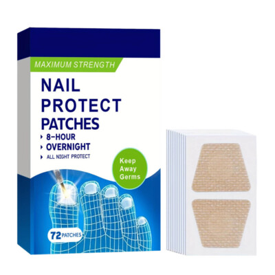72PCS Foot Nail Repair Patch Grey Fungal Nail Paronychia Infection Hand Nail