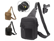 Tactical Gun Bag Pistol Holster Concealed Carry Chest Crossbody Pack Handgun Bag