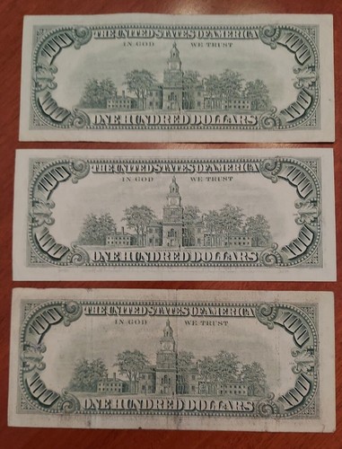 Lot x 10 1977 1990 $100 HUNDRED DOLLAR BILL FEDERAL RESERVE NOTE $1000 THOUSAND - Picture 3 of 10