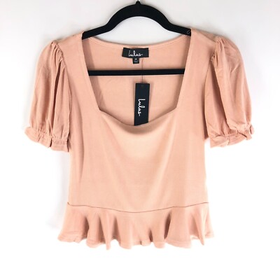 puff sleeve peplum top