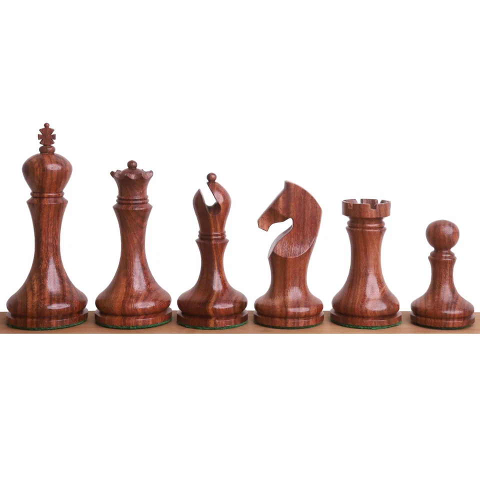 3.9" Zadar Series Modern Minimalist Chess Set- Chess Pieces Only- Weighted Golde - Image 3 of 4
