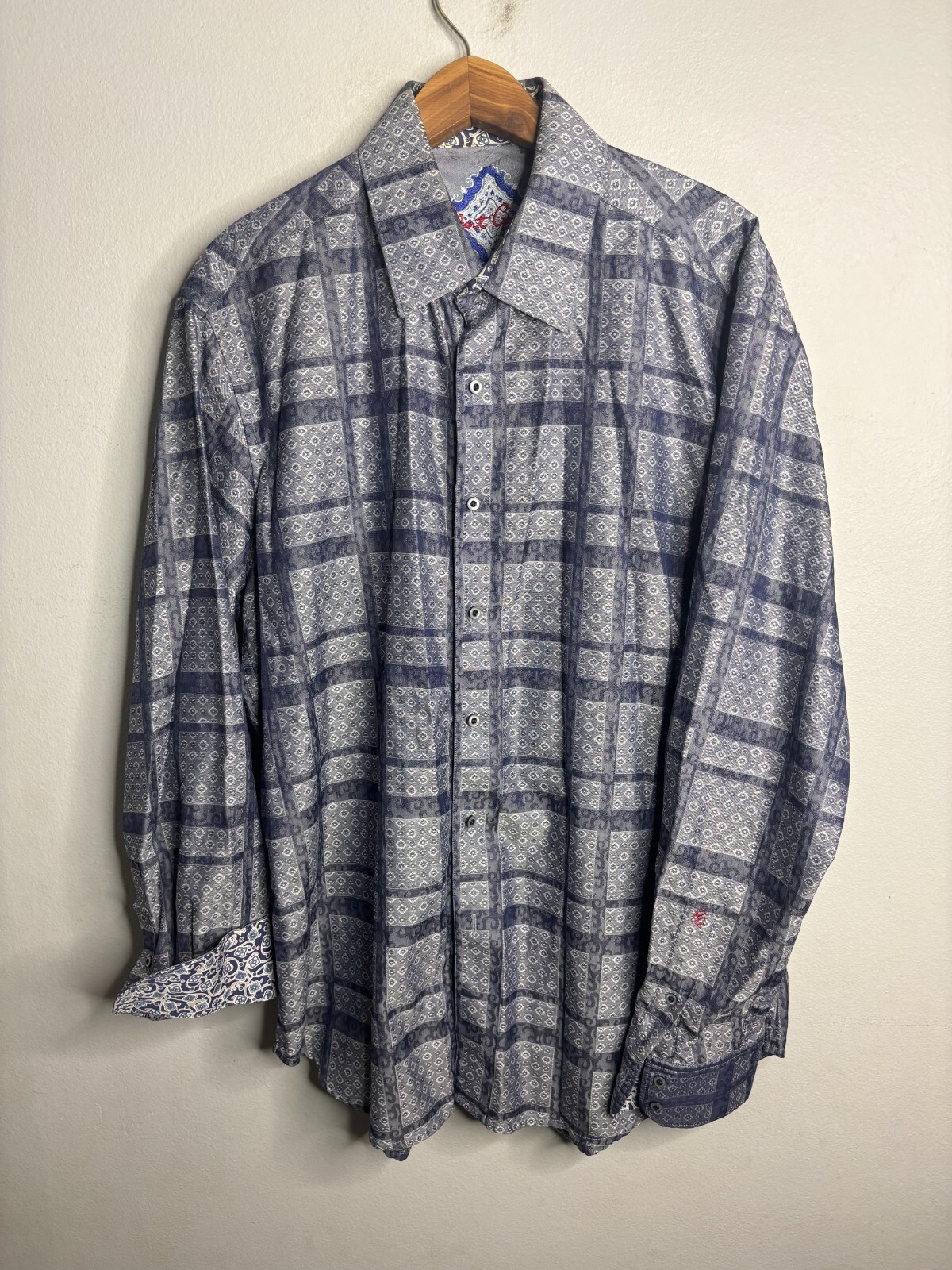 Robert Graham Button Down Shirt Patchwork Paisley… - image 1