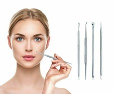 Blackhead Comedone Extractor Kit Acne Pimple Remover Tool Stainless Steel 4 PCs