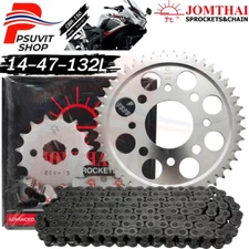 JT Sprocket Set For CBR-150 2007-2017 Front 14T+Rear 47T+ Chain 428-126L Black